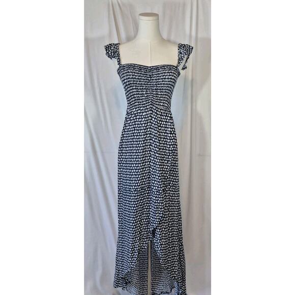 Tiare Hawaii Paradise Navy White Maxi Dress One Size XS S M - Picture 2 of 11